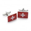 Switzerland Or Swiss Flag Cufflinks by Onyx-Art London