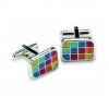 Rectangular Multicoloured Cufflinks by Onyx-Art London