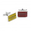 Yellow And Red Card Cufflinks by Onyx-Art London