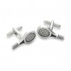 Tennis Racket Detailed Cufflinks by Onyx-Art London