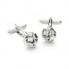 Knotted Up Silver Cufflinks by Onyx-Art London