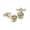 Knotted Up Gold Cufflinks by Onyx-Art London
