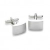 Plain Rectangle Silver Cufflinks by Onyx-Art London