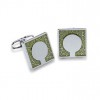 Green Mosaic And Symbol Cufflinks by Onyx-Art London