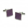 Purple Mosaic Cufflinks by Onyx-Art London