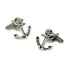 Silver Anchor Cufflinks by Onyx-Art London