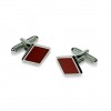 Red Diamonds Cufflinks by Onyx-Art London