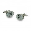 30 Something Logo Cufflinks by Onyx-Art London