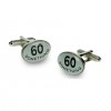 60 Something Logo Cufflinks by Onyx-Art London