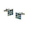 Blue Circles Cufflinks by Onyx-Art London