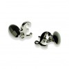 Silver Plate Pound Sign Chain Link Cufflinks by Onyx-Art London