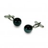 Black Ball Cats Eye Cufflinks by Onyx-Art London