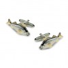 Silver Fish Cufflinks by Onyx-Art London