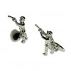 Silver Plate Shooting Chain Link Cufflinks by Onyx-Art London