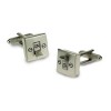 Silver On Off Switch Cufflinks by Onyx-Art London