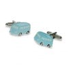 Baby Blue Camper Van Cufflinks by Onyx-Art London