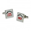 For Sale And Sold Logo Cufflinks by Onyx-Art London