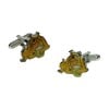 Coloured Drunk Bulldog Cufflinks by Onyx-Art London