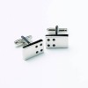 Rectangular Black Crystal Cufflinks by Onyx-Art London