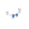 Blue Crystal Barbell Cufflinks by Onyx-Art London