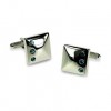 Aqua Crystal Cufflinks by Onyx-Art London