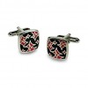 Black And Pink Twinkle Cufflinks by Onyx-Art London