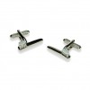 Tooth Brush Cufflinks by Onyx-Art London