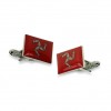 Isle Of Man Flag Shaped Cufflinks by Onyx-Art London