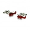 Red Helicopter Cufflinks by Onyx-Art London