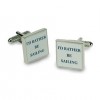 I'd Rather Be Sailing Cufflinks by Onyx-Art London