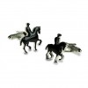 Horse And Rider Cufflinks by Onyx-Art London