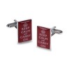 Keep Calm And Carry On Cufflinks by Onyx-Art London