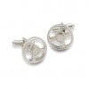 Steering Wheel Shaped Cufflinks by Onyx-Art London