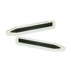 Black Rhodium Collar Stiffeners by Onyx-Art London