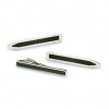 Black Rhodium Collar Stiffeners And Tie Bar by Onyx-Art London