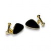 Triangle Black Onyx Cufflinks by Onyx-Art London