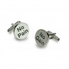 No Pain And No Gain Cufflinks by Onyx-Art London