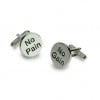 No Pain And No Gain Cufflinks by Onyx-Art London