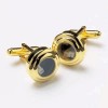 Gold Dice Cufflinks by Onyx-Art London