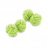 Green Knot Cufflinks by Onyx-Art London
