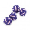 Purple And Pink Knot Cufflinks by Onyx-Art London