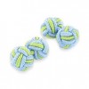Blue And Green Knot Cufflinks by Onyx-Art London