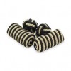 Black And Gold Lurex Silk Cufflinks by Onyx-Art London