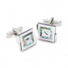 Multicoloured Design Mop Cufflinks by Onyx-Art London