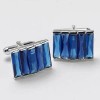 Rectangular Blue Cz Cufflinks by Onyx-Art London