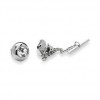 Round Clear Crystal Tie Pin by Onyx-Art London