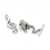 Treble Clef Clear Crystal Tie Pin by Onyx-Art London