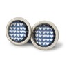 Little Silver Love Hearts Graphite Round Cufflinks by Richard Cammish