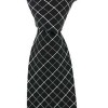 Black And Silver Multi Cross Tie by Sax Design