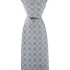 Silver Diamond Chequered Tie by Sax Design